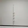 Prateleira Telescópica de Canto em Aço Inoxidável Sem Furos Rack de Armazenamento de Canto de Banheiro de Chão ao Teto Drenagem para Armazenamento