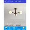 Lustre de Quarto Feijão Mágico Moderno Casual Estilo Japonês Wabi-Sabi Luminária de Teto para Estudo Escandinava Criativa de Noz para Sala de Jantar