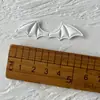 Cuero PU Felpa Grabado Alas de Murciélago Diablo Material Hecho a Mano DIY Decoración Lolita Accesorios de Abanico de Soporte