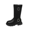 Zapatos para Niñas Botas Largas de Suela Blanda Infantil 2026 Nuevo Invierno Niña Pequeña con Terciopelo Adicional Suela Gruesa Botas Altas Botas de Montar