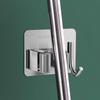 Soporte de Mopa Montado en Pared Gancho sin Taladro para Balcón Baño Inodoro Estante de Almacenamiento para Escobas Soporte de Mopa