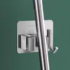 Gancho para Mopa de Acero Inoxidable con Sujetador de Clip, Soporte para Escobas Montado en Pared sin Taladro, Estante para Escobas, Venta al por Mayor desde Fabricante