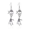Aretes de serie de Halloween al por mayor del fabricante, aterradores y divertidos, fantasma, murciélago, araña, aretes de calavera