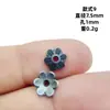 En stock al por mayor, retención de color duradera, tapas de flor gris hierro, tapas de cuentas, estilo vintage, accesorios para pulseras y joyería DIY