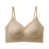 Sujetador invisible sin costuras de otoño e invierno para mujer, con espalda bonita, escote en V, sexy, push-up y características cálidas