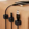 Organizador de cable de datos con succión magnética sin perforaciones, enrollador de cable de ratón para escritorio, artefacto de almacenamiento de cable de carga para teléfono móvil montado en la pared