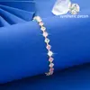 Novo bracelete europeu e americano transfronteiriço com microincrustação de diamantes, branco e rosa, para mulheres, doce e jovial, joias da moda e elegantes para atacado