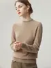 Suéter de Caxemira 100% caxemira pura de cabra suéter de gola redonda para mulheres, malha slim-fit de outono e inverno, top base macio e quente