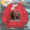 Moletom Delta Force Clothing Temático de Ação Lobo Vermelho Corrosão Rosa Dourada Gola Redonda para Homens e Crianças Manga Longa