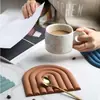 Mantel Individual Aislante de Silicona Arcoíris Morandi Posavasos para Café Engrosado Resistente al Calor Posavasos para Olla
