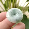 Jadeíta Birmanesa Natural Grau A com Padrões Florais, Acessórios para Joias DIY, Pingente de Jadeíta com Padrões Florais no Atacado