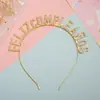 Faixas de Cabeça Decorativas de Natal Europeias e Americanas, Acessórios de Cabelo Sete-Coloridos, Multi-Séries Feliz Natal Colorido Dourado