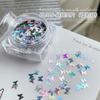 Internet Red Arte de Uñas Lentejuelas Mariposa Explosivo Láser Ultrafinas Color Mágico Lentejuelas Mariposa Arte de Uñas Hada Uña Decoraciones Pequeñas