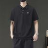 Polo de manga corta para hombre 2025 verano nuevo estilo coreano corte ajustado top solapa estilo americano top casual de alta gama