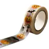 Cinta Washi Personalizada de Halloween Cabeza de Calabaza Lámina Dorada Corte Láser Irregular Pegatina Vintage para Diario Material