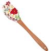 Espátula de Silicone Ferramenta de Confeitaria com Cabo de Madeira, Faca de Manteiga com Padrão Criativo, Ferramenta Doméstica de Cozinha para Misturar Massa de Bolo e Creme