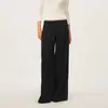 Pantalones casuales ligeros de doble pinza, suaves y resistentes a las arrugas, elásticos y nítidos, con cintura elástica y diseño de pierna ancha, que ofrecen una caída casual.