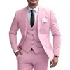 Amazon Comercio Exterior Traje de Tres Piezas para Hombre Transfronterizo Traje de Negocios Ajustado Atuendo Elegante para Banquetes
