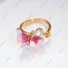 Conjunto de Três Peças com Anel, Brincos e Pingente de Pérola com Design de Cristal Gotejamento de Óleo de Borboleta Vazia, DIY de Luxo Leve de Alta Qualidade