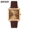 Reloj de Marca Sanda Reloj de Mujer Moda Retro Reloj de Mujer Impermeable Temperamento Cuadrado Personalidad Simple Cuarzo Reloj de Mujer
