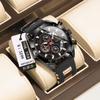 Relojes cronógrafo multifuncionales para hombre de marca suiza, correa de silicona, reloj de cuarzo, explosiones de comercio exterior en vivo, una generación de cabello