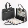 Bolsa Sellable Portátil, Licencia Comercial, Bolsa Todo en Uno para Guardar Sello Oficial Portátil, Bolsa para Organizar Archivos, Bolsa de Oficina con Candado de Contraseña