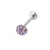 Comercio electrónico transfronterizo popular Shambhala bola completa de diamantes labio uña multicolor brillantes aretes piercing joyería fábrica en stock ventas directas