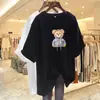 Nueva Camiseta de Manga Corta para Mujer Talla Grande para Verano, Corte Holgado con Diseño Estampado, Top de Longitud Media que Disimula la Figura, Ropa de Mujer de Media Manga