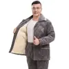 Pijama para Hombre Otoño e Invierno Tres Capas Engrosado Forrado de Felpa Coral Fleece Acolchado Traje Cálido para Padre de Mediana Edad y Anciano Ropa de Casa
