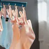 Pinzas Gruesas Multifuncionales Antideslizantes para Secado de Ropa en Casa para Calcetines y Ropa Interior, Colgador de 8 Pinzas, Tendedero a Prueba de Viento para Exteriores