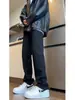 Jeans de comercio exterior transfronterizo lavados de color azul vintage para hombre, pantalones de estilo de la alta calle americana para primavera y otoño, jeans de pierna recta acampanados geniales y elegantes