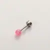 Pendientes Transfronterizos de Acero de Titanio 316, Clavos para Cartílago Auricular, Bolas Redondas, Pasteles Redondos, Piercing de Ópalo Australiano para Oreja, Piercing de Aguja Fina, Joyería al por Mayor en Stock