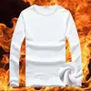 Nueva camiseta de forro polar para hombre, de manga larga, cómoda, versátil, talla grande, engrosada, estilo de comercio exterior, corte holgado, para otoño e invierno