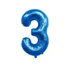Globos Pequeños Digitales de Papel de Aluminio 16 pulgadas Versión Americana Delgados Decoración Fiesta de Cumpleaños Comercio Exterior Globos Digitales Venta al por Mayor