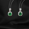 Pendientes de plata S925 con micro incrustaciones de circonita natural, pequeños y frescos, con micro incrustaciones de circonita, de moda elegante de lujo ligero, venta al por mayor