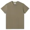 Camiseta Masculina de Manga Curta Casual Solta com Caimento Regular, Gola Redonda, Ombro Normal, Estilo Masculino com Abertura Dupla, Novo Estilo de Verão 2026, 220g