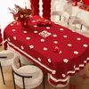Boda Doble Felicidad Rojo Mesa de Café Mantel Mesa Ocasión Feliz Festivo Boda Compromiso Tela Cubierta Estilo Chino Boda Habitación de Boda Mantel