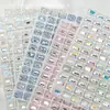 Nuevas joyas para uñas Super Flash K9 rectangulares octogonales de diamante de cristal taladro de pila de diamante de punta inferior Red de diamantes Aurora Decoraciones de uñas de moda