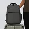 Mochila versátil de cor sólida e grande capacidade, bolsa para laptop, mochila executiva masculina, bolsa casual de viagem, mochila escolar simples para estudantes