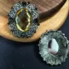 Nuevo Vintage Flor Antigua Plateada Forma de Flor Hebilla de Diamante Collar Pulsera Accesorios Cabezal de Chica Vintage Pendientes Accesorios
