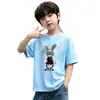 Camiseta de Verano para Niños de Manga Corta Estilo Nuevo Talla Mediana y Grande Estilo Verano para Niños Algodón Puro Fresca y Guapa Camiseta de Media Manga Top Suelto Camiseta