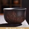Bule de cerâmica roxa relevo feito à mão Lotus único pote chá doméstico roxo presente de lama Kung Fu Chá Master Cup Master Cup