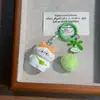 Pingente de Gato em Pé 3D de Tamanho Médio Bola de Pelo Fofa Desenho Animado Pingente Fofo com Contas Chave Acessórios para Bolsa Doce
