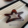 Diseño Nicho Horquilla Estrella de Cinco Puntas Hueca Esmerilada Femenina Texturizada Clip Trasero para la Cabeza Clip Tiburón Sombrerería