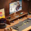 Soporte de altura ajustable para computadora de escritorio workstation para oficina en casa, estante para almacenamiento de teclado, soporte elevador para monitor