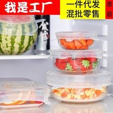 Venta directa cubierta de silicona para conservar alimentos cocina función multiusos tapa selladora para tazón reutilizable juego de 6 piezas película para conservar