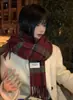 Colección de Bufandas de Mohair de Color Sólido de Otoño e Invierno, Bufandas Atmosféricas Estilo Coreano, Bufandas Chal Ampliadas y Engrosadas al por Mayor
