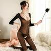 Sexy Lingerie Temptation Sexy One-piece Mesh Clothes One-piece Meias Suspensas Passion Set Transparente