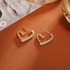 Pendientes de Zirconia en Forma de Corazón Estilo Ins, Elegantes, Románticos, Modernos, Pendientes de Alta Gama para Mujer, Pendientes con Aguja de Plata 925 Chapados en Oro Real