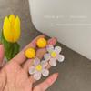 Pendientes de hada súper dulce de primavera y verano para mujer, pendientes de flores de mariposa, pendientes coreanos de pétalos lindos y dulces de alta gama